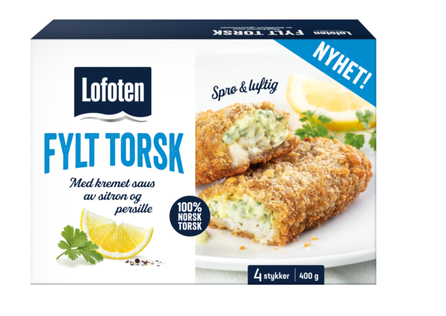 Lofoten fylt torsk med sitron og persille